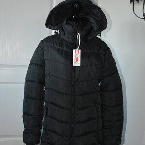 Red Marine Women's sz Medium Black Long  Puffer Jacket